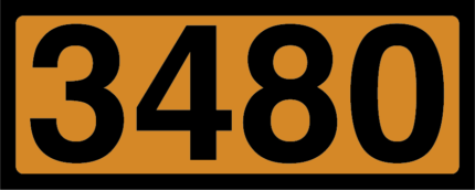 UN-Label für Fahrzeuge und Container, 120x300mm, orange mit UN-Nummer nach Wahl