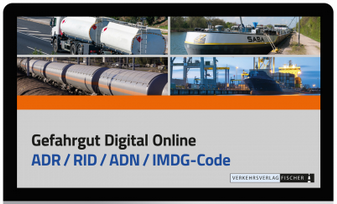 Gefahrgutvorschriften Digital - Offline Download oder online-Zugang, Verkehrsverlag Fischer-Verlag