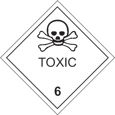 Gefahrzeichen für Klasse 6.1