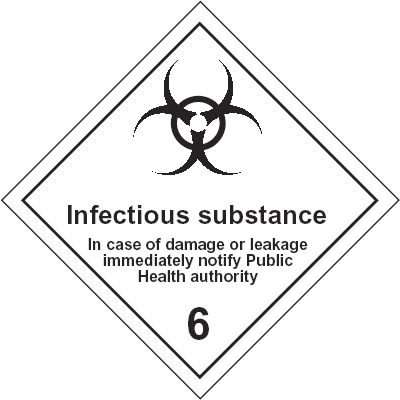 70925 Gefahrzeichen für Klasse 6.2 – Bild 1