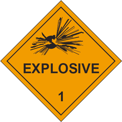 Gefahrzeichen für Klasse 1