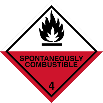 Gefahrzeichen für Klasse 4.2