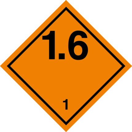 Gefahrzeichen für Klasse 1.6