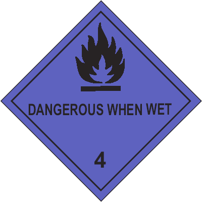 Gefahrzeichen für Klasse 4.3