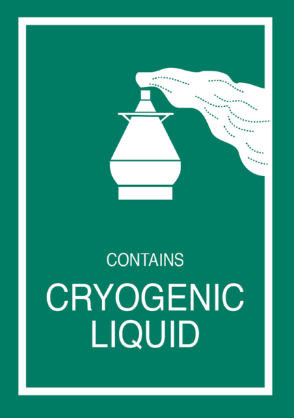 Abfertigungskennzeichen "Cryogenic Liquid", 74x105 mm