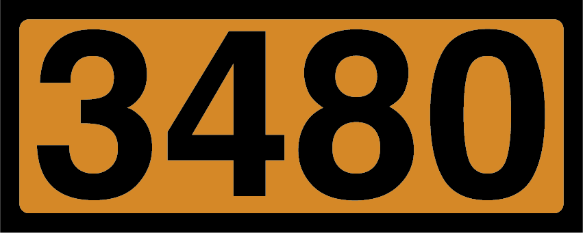 71726 UN-Label für Fahrzeuge und Container, 120x300mm, orange mit UN-Nummer nach Wahl - Image 1