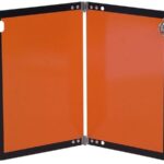 Orangefarbene Warntafel
