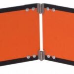 Orangefarbene Warntafel, 120x300 mm