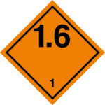 Gefahrzeichen für Klasse 1.6
