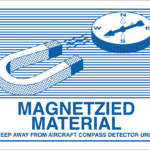 Abfertigungskennzeichen "Magnetized Material" / "Magnetisierte Stoffe", 90x110 mm