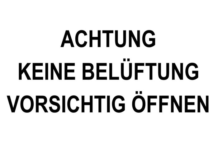 71251 Kennzeichen "Vorsichtig öffnen, keine Belüftung", 210x300 mm - Image 1